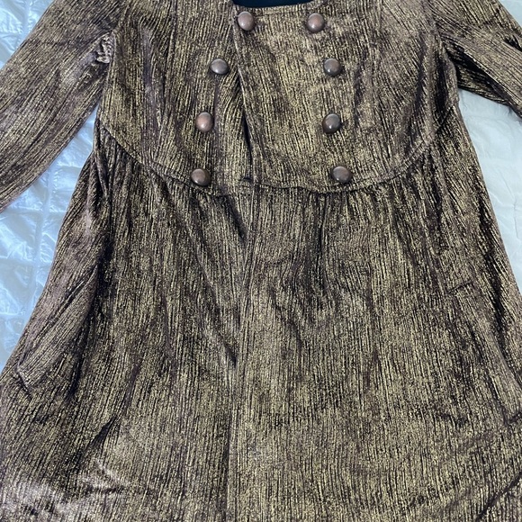 LaRok Y2K boho metallic cardigan velvet jacket - Picture 4 of 9